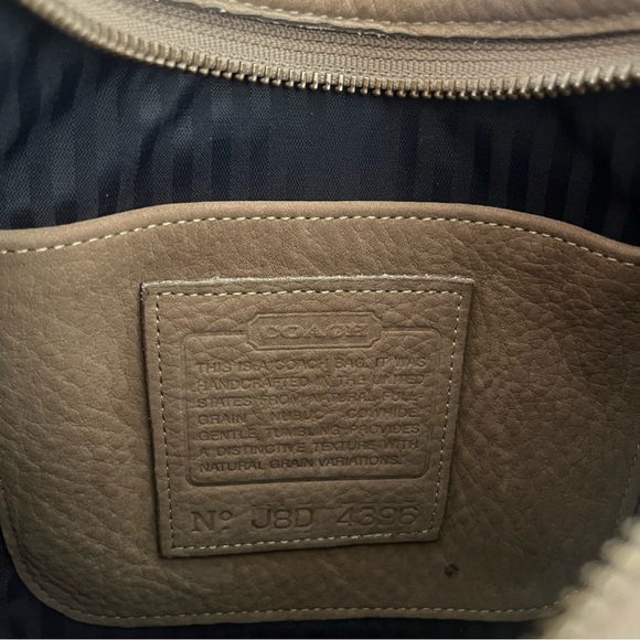 Vintage Coach Nubuc Ergo Mini Zip Sand Shoulder Bag 4396 - Picture 14 of 15